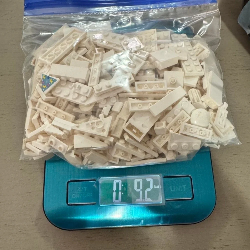 LEGO Bulk Lot White Bricks Plates Parts Sorted Mixed MOC Kidcore Nostalgia Play